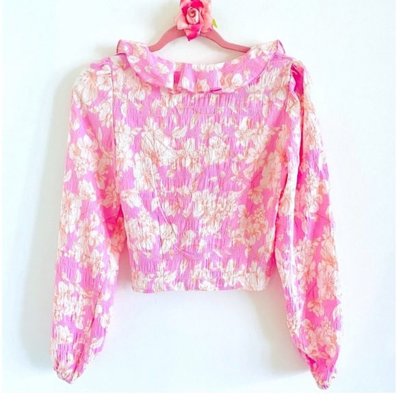 Forever21 Floral Flowy Long-Sleeve Blouse - Picture 3 of 9